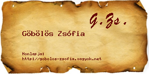 Göbölös Zsófia névjegykártya